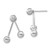 Rhodium-Plated Sterling Silver Polished & Brushed Dangle Earrings, 24 mm