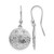 Sterling Silver Rhodium-Plated Polished Cubic Zirconia Dangle French Wire Earrings, 37 mm