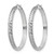 Sterling Silver Rhodium-Plated Polished & Textured Hoop Earrings, 40.5 mm - View 2