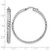 Sterling Silver Rhodium-Plated Polished & Textured Hoop Earrings, 40.5 mm - View 4