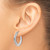 Sterling Silver Rhodium-Plated Polished & Textured Hoop Earrings, 24 mm - View 3