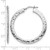 Sterling Silver Rhodium-Plated Polished & Diamond-Cut Hoop Earrings, 39.5 mm - View 4