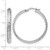 Sterling Silver Rhodium-Plated Polished & Textured Hoop Earrings, 36 mm - View 4