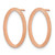 Sterling Silver Rose-Tone Oval Drop Earrings, 29 mm - View 2