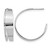 Rhodium-Plated Sterling Silver Polished Fancy Post Hoop Earrings, 32 mm