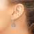 Sterling Silver Rhodium-Plated Polished Diamond-Cut Open Center Leverback Drop Earrings, 33 mm - View 3