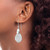 Rhodium-Plated Sterling Silver Radiant Essence Polished Textured Dangle French Wire Earrings, 48 mm - View 3