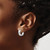 Sterling Silver Rhodium-Plated Radiant Essence Textured Huggie Hoop Earrings, 13 mm - View 3