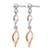 Rhodium-Plated Sterling Silver & Rose-Tone Dangle Earrings, 37.09 mm - View 2