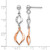 Rhodium-Plated Sterling Silver & Rose-Tone Dangle Earrings, 37.09 mm - View 4