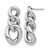 Sterling Silver Rhodium-Plated Polished Post Dangle Earrings, 31.67 mm