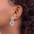 Sterling Silver Rhodium-Plated Polished Post Dangle Earrings, 31.67 mm - View 3