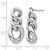 Sterling Silver Rhodium-Plated Polished Post Dangle Earrings, 31.67 mm - View 4