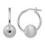 Sterling Silver Rhodium-Plated Radiant Essence Brushed & Polished Hoop Earrings, 28.06 mm