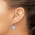 Sterling Silver Rhodium-Plated Radiant Essence Brushed & Polished Hoop Earrings, 28.06 mm - View 3