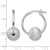 Sterling Silver Rhodium-Plated Radiant Essence Brushed & Polished Hoop Earrings, 28.06 mm - View 4