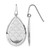 Sterling Silver Rhodium-Plated Brushed/Polished Laser Cut Dangle French Wire Earrings, 44 mm