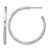 Sterling Silver Rhodium-Plated Radiant Essence Diamond-Cut Post Dangle Hoop Earrings, 30 mm