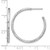 Sterling Silver Rhodium-Plated Radiant Essence Diamond-Cut Post Dangle Hoop Earrings, 30 mm - View 4