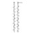 Sterling Silver Rhodium-Plated Post Dangle Earrings, 80 mm