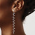 Sterling Silver Rhodium-Plated Post Dangle Earrings, 80 mm - View 3