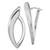 Sterling Silver Rhodium-Plated Polished & Brushed Hoop Earrings, 50.2 mm