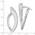 Sterling Silver Rhodium-Plated Polished & Brushed Hoop Earrings, 40.5 mm - View 3