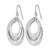 Sterling Silver Rhodium-Plated Polished and Brushed Dangle French Wire Earrings, 50.6 mm - View 2