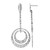 Sterling Silver Rhodium-Plated Polished Diamond-Cut Dangle Earrings, 64.5 mm
