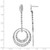 Sterling Silver Rhodium-Plated Polished Diamond-Cut Dangle Earrings, 64.5 mm - View 4