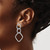 Sterling Silver Rhodium-Plated Diamond-Cut Post Dangle Earrings, 43 mm - View 3