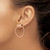 Sterling Silver Rose-Tone Polished Post Dangle Earrings, 28.5 mm - View 3