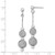 Sterling Silver Rhodium-Plated Beaded Post Dangle Earrings, 48 mm - View 3