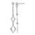 Sterling Silver Rhodium-Plated Polished Drop Earrings, 48 mm