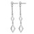 Sterling Silver Rhodium-Plated Polished Drop Earrings, 48 mm - View 2
