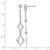 Sterling Silver Rhodium-Plated Polished Drop Earrings, 48 mm - View 4