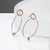Rhodium-Plated Sterling Silver Rose Gold-Plated Rhd-Plat Cubic Zirconia Post Dangle Earrings, 38.19 mm - View 5