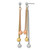 Sterling Silver Rose & Yellow Rose Gold-Tone Post Dangle Earrings, 60 mm