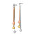 Sterling Silver Rose & Yellow Rose Gold-Tone Post Dangle Earrings, 60 mm - View 2