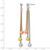 Sterling Silver Rose & Yellow Rose Gold-Tone Post Dangle Earrings, 60 mm - View 4