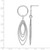 Sterling Silver Rhodium-Plated Post Dangle Earrings, 63.6 mm - View 4