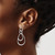 Sterling Silver Rhodium-Plated Polished Post Dangle Earrings, 42 mm - View 3