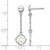 Sterling Silver Rhodium-Plated Mother of Pearl Post Dangle Earrings, 31.25 mm - View 4