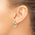Sterling Silver Rh-P and Gold-Tone Cubic Zirconia Brushed Dangle Earrings, 18.3 mm - View 3