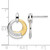 Sterling Silver Rh-P and Gold-Tone Cubic Zirconia Brushed Dangle Earrings, 18.3 mm - View 4