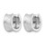 Sterling Silver Rhodium-Plated Diamond-Cut Brushed Huggie Hoop Earrings, 13.2 mm - View 2