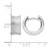 Sterling Silver Rhodium-Plated Diamond-Cut Brushed Huggie Hoop Earrings, 13.2 mm - View 4