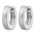 Radiant Essence Sterling Silver Rhodium-Plated Diamond-Cut Brushed Oval Hoop Earrings, 15.45 mm - View 2
