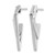 Sterling Silver Rhodium-Plated Polished and Brushed Dangle Earrings, 29.4 mm - View 2