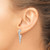 Sterling Silver Rhodium-Plated Polished and Brushed Dangle Earrings, 29.4 mm - View 3